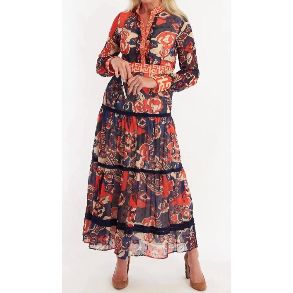 CK Bradley Annabelle Maxi Dress Frolic Fire size S small